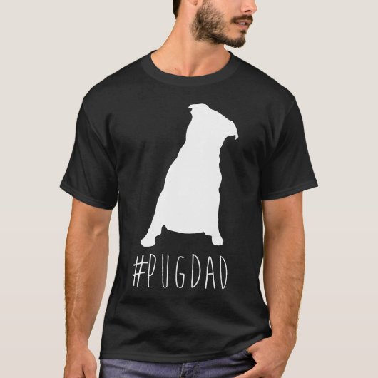 Hashtag Pug Vater Pugdad Shirt (Vorderseite)
