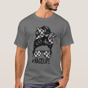 Hashtag Race Lover Life Racing Racer Glasses Mama T-Shirt