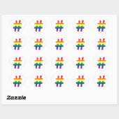 Hashtag, Regenbogenflagge Herz-Aufkleber (Blatt)