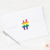 Hashtag, Regenbogenflagge Herz-Aufkleber (Umschlag)