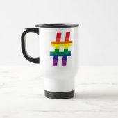 Hashtag-Regenbogenflagge Reisebecher (Links)