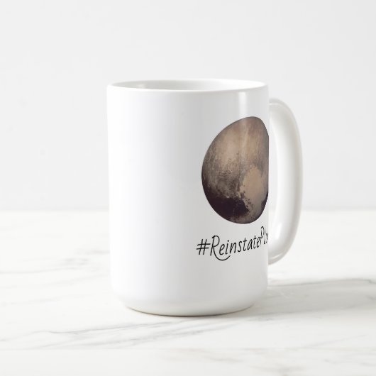 Hashtag ReinstatePluto Kaffeetasse (VorderseiteRechts)