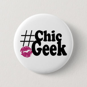 Hashtag schicke Aussenseiter-Kuss-Kunst-Geschenke Button