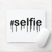 Hashtag Selfie Drooling Typografie Mousepad (Mit Mouse)