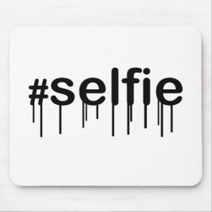 Hashtag Selfie Sabbern Typografie Mousepad