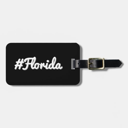 Hashtag Staat von Florida FL Gepäckanhänger (Vorderseite horizontal)