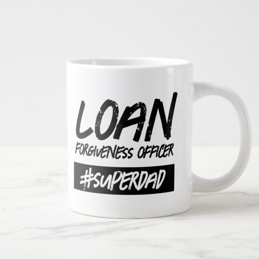 Hashtag Super Vater Jumbo-Tasse (Rechts)