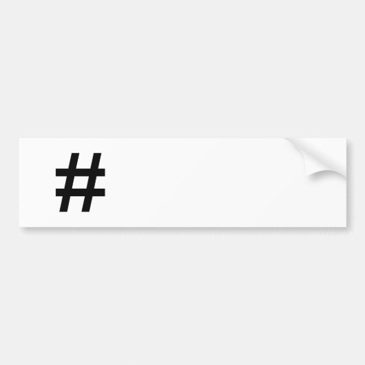 #HASHTAG - Symbol für den Schwarzen Hash-Tag Autoaufkleber (Vorne)