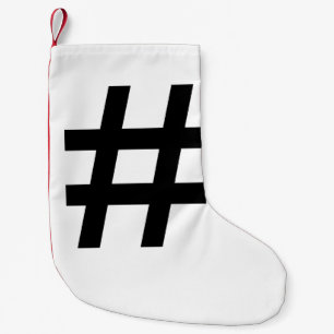 #HASHTAG - Symbol für den Schwarzen Hash-Tag Kleiner Weihnachtsstrumpf