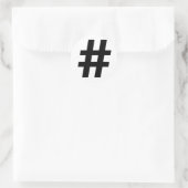 HASHTAG SYMBOL -.png Runder Aufkleber (Tasche)