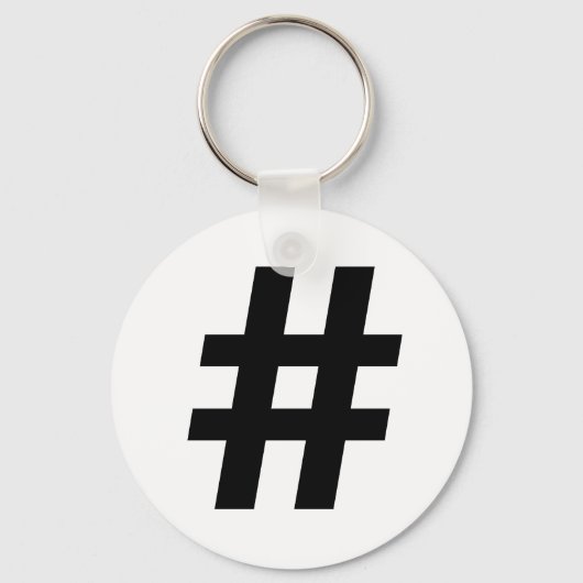 HASHTAG SYMBOL -.png Schlüsselanhänger (Vorderseite)