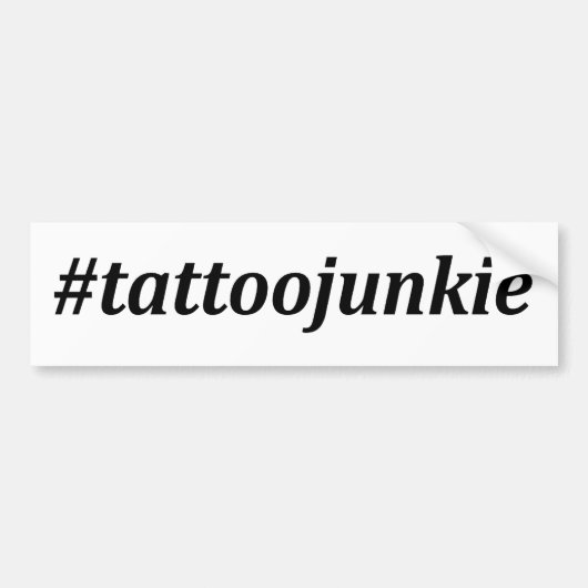 Hashtag - Tätowierungs-Junkie Autoaufkleber (Vorne)