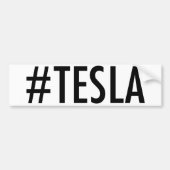 Hashtag # TESLA Autoaufkleber (Vorne)