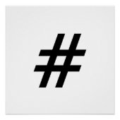 Hashtag-Textsymbol-Hashtag Poster (Vorderseite)