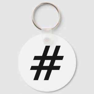 Hashtag-Textsymbol-Hashtag Schlüsselanhänger