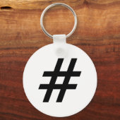 Hashtag-Textsymbol-Hashtag Schlüsselanhänger (Vorderseite)