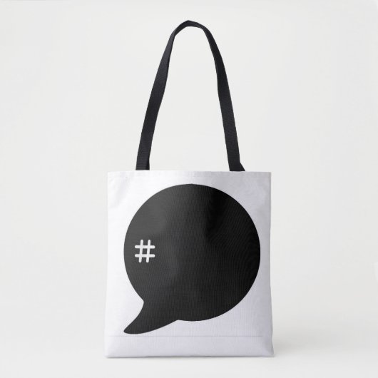 Hashtag # Tote Bag Tasche (Vorderseite)