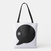 Hashtag # Tote Bag Tasche (Rückseite)