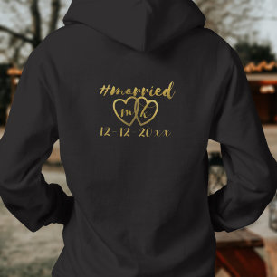 Hashtag Verheirateter Jahrestag Datum Honeymoon Ho Hoodie