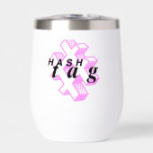 Hashtag Wasserflasche | Trendy Minimalistisch Trin (Vorderseite)