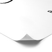 Hashtag-Zeichen für weiße und schwarze Hochzeit Poster (Ecke)