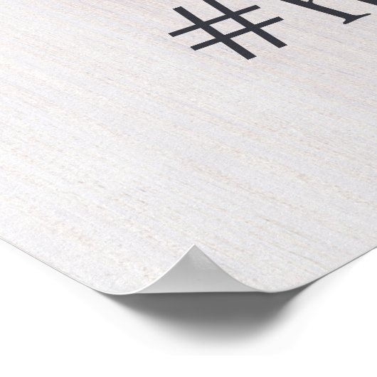 Hashtag-Zeichen Poster (Ecke)