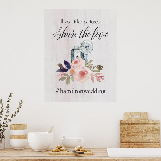 Hashtag-Zeichen Poster (Küche)