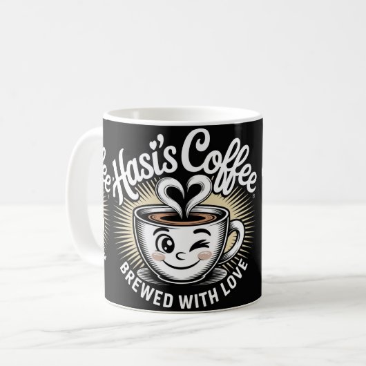 Hasi’s Coffee Cute Smiling Cup Mug  Kaffeetasse (Vorderseite Links)