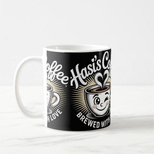 Hasi’s Coffee Cute Smiling Cup Mug  Kaffeetasse (Links)