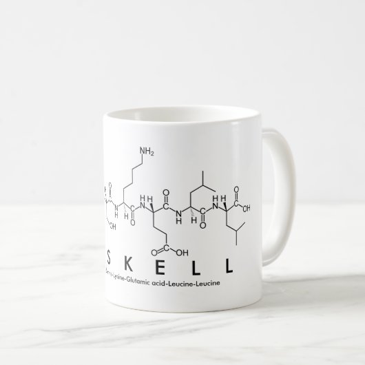 Haskell Peptid-Namen-Tasse Kaffeetasse (VorderseiteRechts)