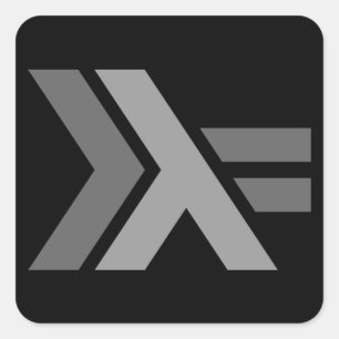 Haskell Thompson-Geschäftemacher Logo Quadratischer Aufkleber