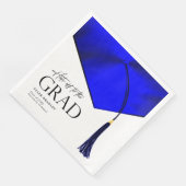 Hasoff to Grad Blue & Gold Mens Abschluss Serviette (Ecke)