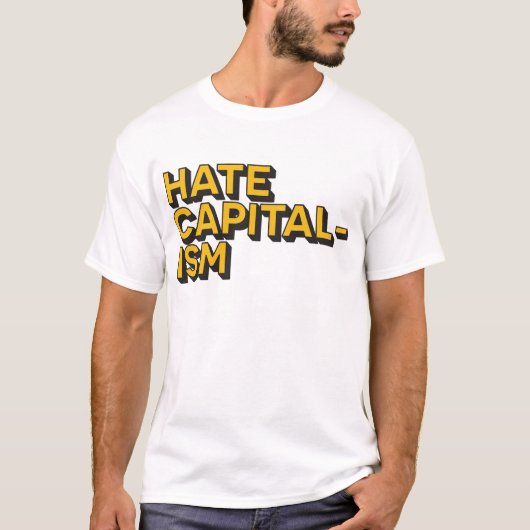 Hass den Kapitalismus Cotton T-Shirt (Vorderseite)