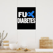 Hass Diabetes Awareness Ribbon Poster (Küche)