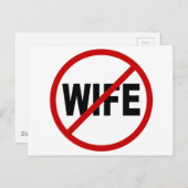 Hass-Ehefrau/Keine Ehefrau Zulässige Signalton Postkarte (Vorne/Hinten)