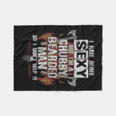 Hass es zu sein, aber ich bin ein bärtiger Mann, d Fleecedecke (Vorderseite (Horizontal))