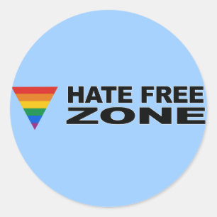 Hass Free Zone Autoaufkleber Runder Aufkleber