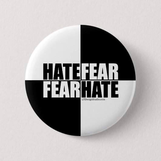 Hass-Furcht/Furcht-Hass - Knopf Button (Vorderseite)