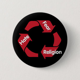 Hass-Furcht-Religion Button