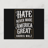 Hass hat Amerika nie Great Kamala Harris Walz gema
