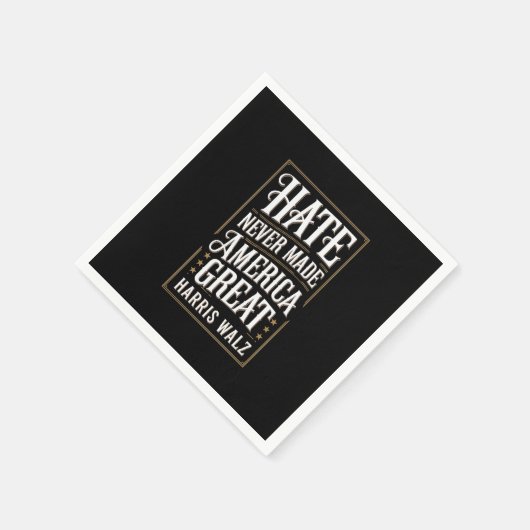 Hass hat Amerika nie Great Kamala Harris Walz gema Serviette (Ecke)