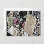 Hass hat hier keine Zuhause Postkarte (Vorne/Hinten)