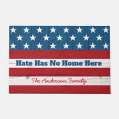 Hass hat keine Zuhause hier Rustic Patriotic USA F Fußmatte (Vorderseite)