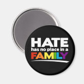 Hass hat keinen Platz in einer Familie Magnet (Vorderseite/Rückseite)