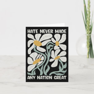 Hass hat nie eine Nation großartig 8647 Trump Boho Karte