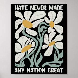 Hass hat nie eine Nation großartig 8647 Trump Boho Poster