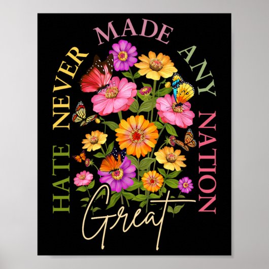 Hass hat niemals eine Nation zu einem großen, blut Poster (Vorne)