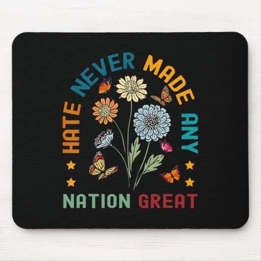 Hass hat niemals einen großen, blumengeschmückten mousepad (Vorne)