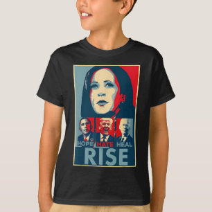 Hass heilen wachsen steigen Präsidentin Kamala Har T-Shirt