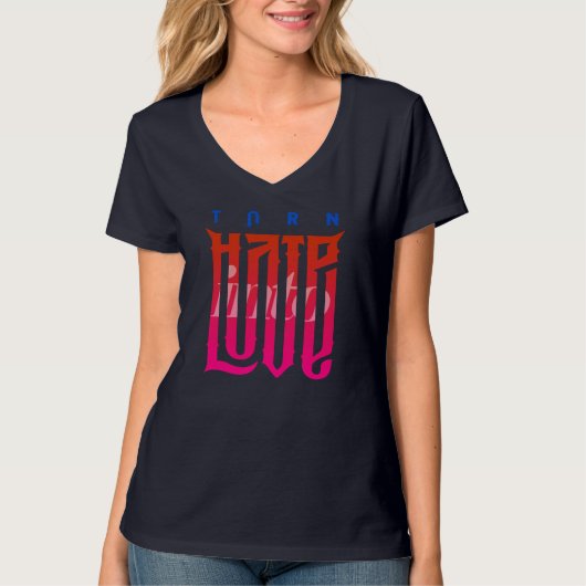 Hass in Liebe | Women V-Neck T-Shirt (Vorderseite)